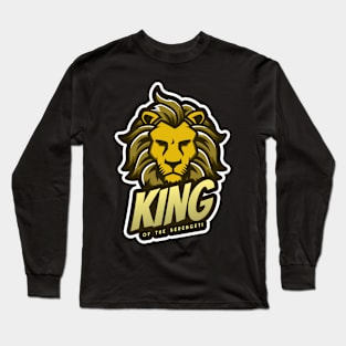 🦁 King of Serengeti, Majestic Lion Pride Leader, Animal Spirit Long Sleeve T-Shirt